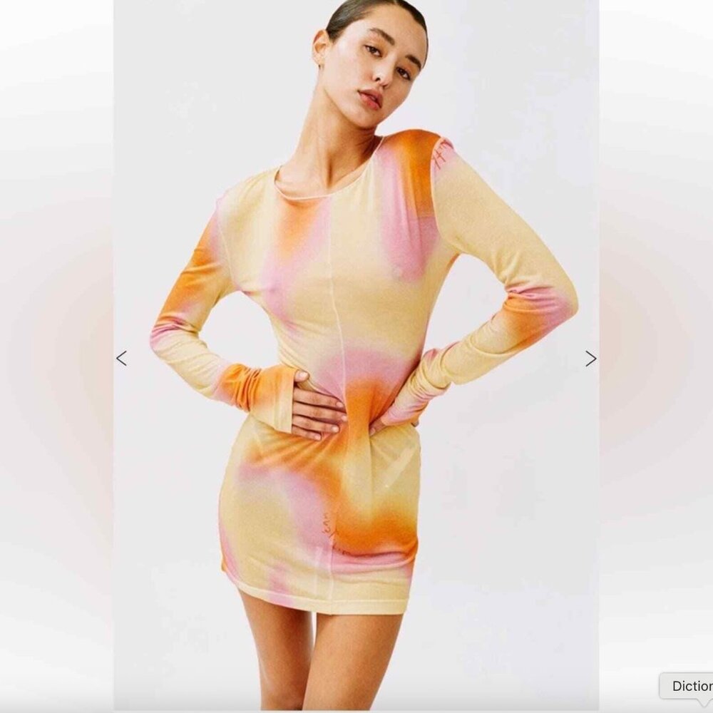 With Jean Kenny Dress in Ziggy Orange - Size S